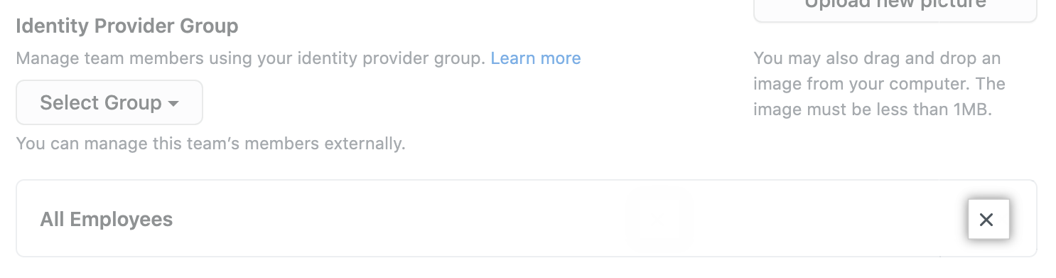 GitHub チームから接続されている IdP グループを解除します